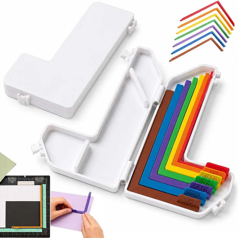 3D Printing Guide - ชุดไกด์จัดแนวสำหรับงานประดิษฐ์กระดาษพร้อมกล่องเก็บ 7 ชิ้น แผ่นรองจัดแนวความแม่นยำสูง แยกตามสี สำหรับงานทำการ์ด