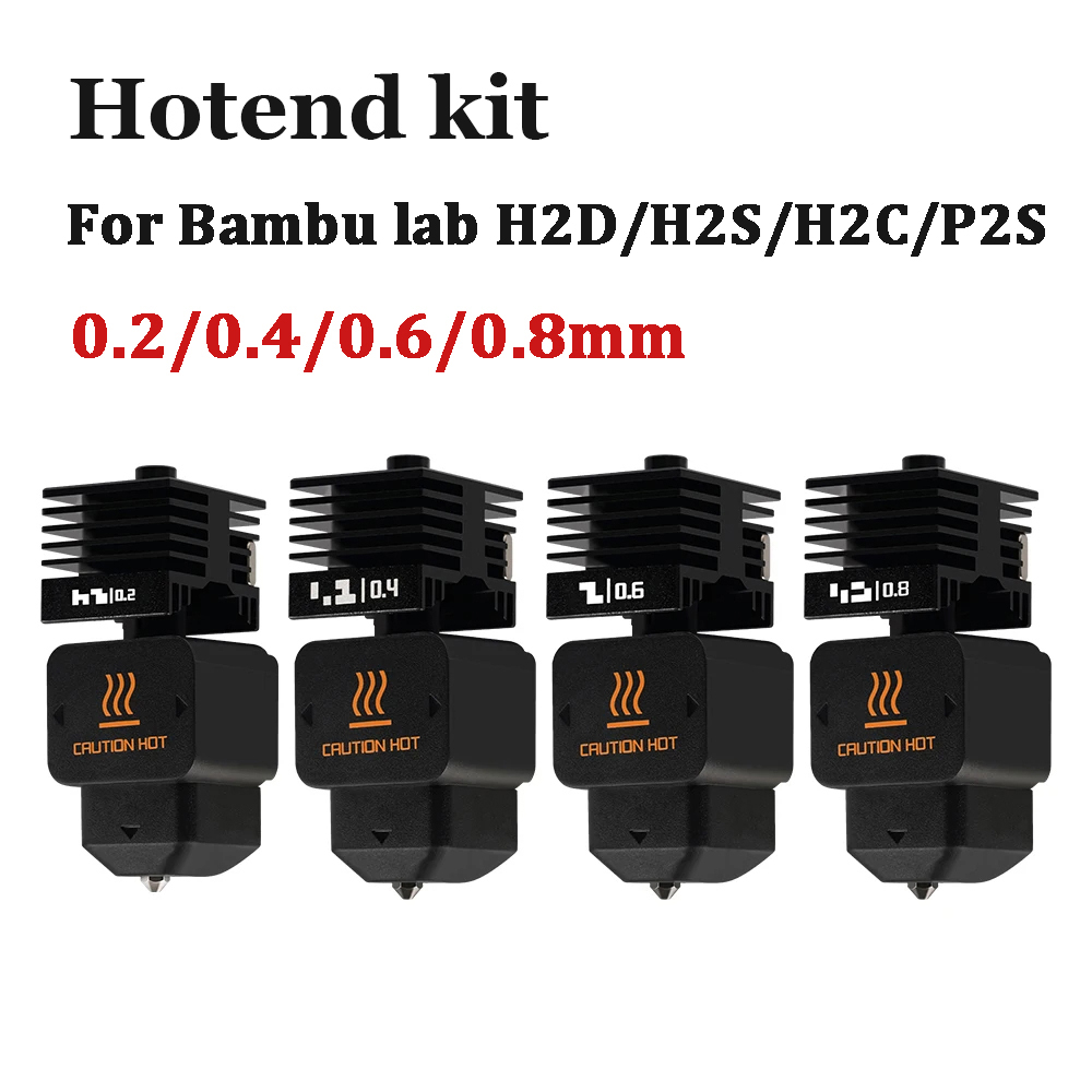 3D Printing Bambu Lab - ชุดฮอตเอนด์ H2D H2S H2C คุณภาพสูงรุ่นใหม่ พร้อมหัวฉีดเหล็กชุบแข็งขนาด