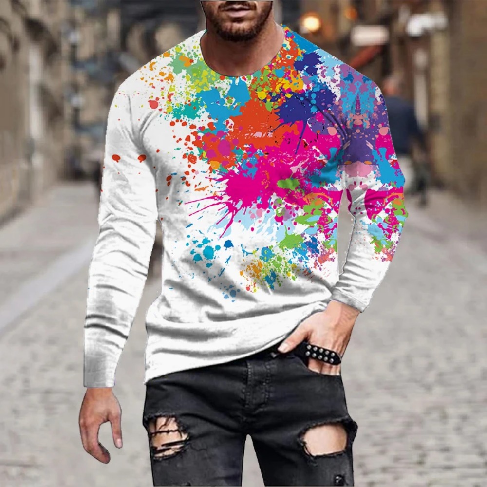 เสื้อยืดแขนยาวพิมพ์ลาย 3D ลายส - 3D Printing Custom บทวิจารณ์และราคา