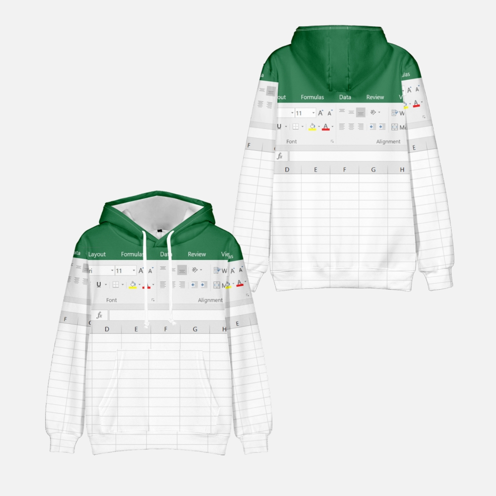 Casual Excel Hoodieสําหรับผู้ช - 3D Printing Online Service บทวิจารณ์และราคา