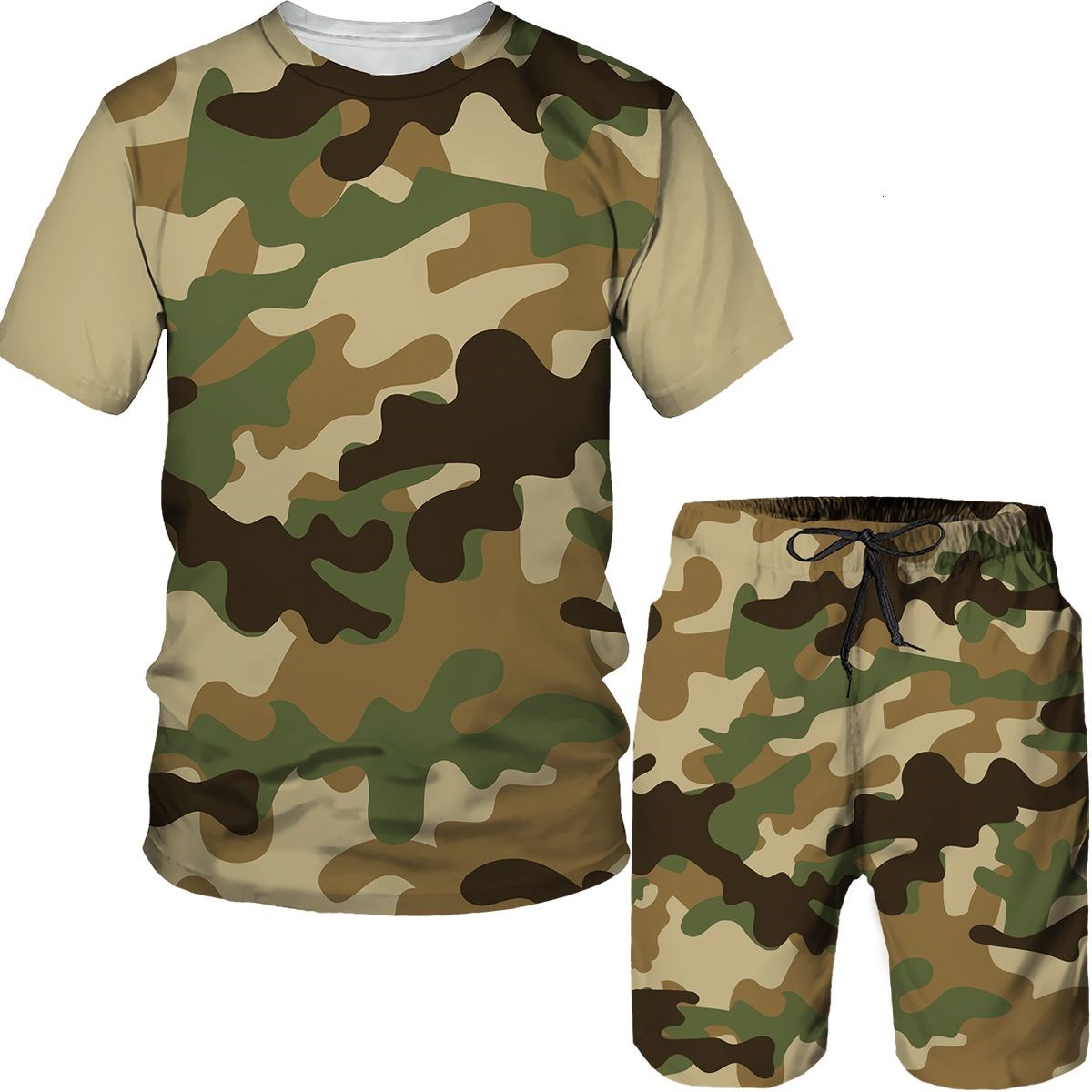 ชุดลายพรางผู้ชาย เสื้อยืดพิมพ์ - 3D Printing Custom บทวิจารณ์และราคา