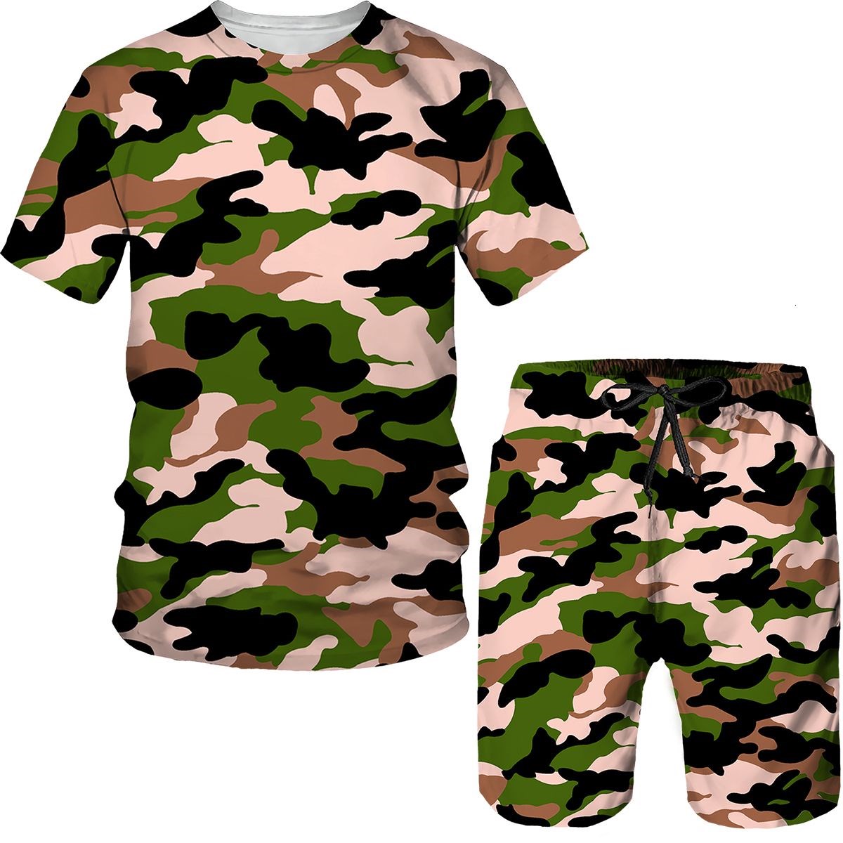 ชุดลายพรางผู้ชาย เสื้อยืดพิมพ์ - 3D Printing Custom บทวิจารณ์และราคา