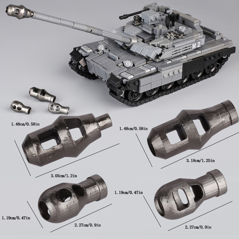 3D เบรกปากกระบอกปืนถังมอคชุดบล - 3D Printing Lego Bricks บทวิจารณ์และราคา