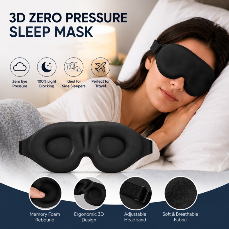 หน้ากากปิดตา 3 มิติ ป้องกันแสง - 3D Printing Mask บทวิจารณ์และราคา
