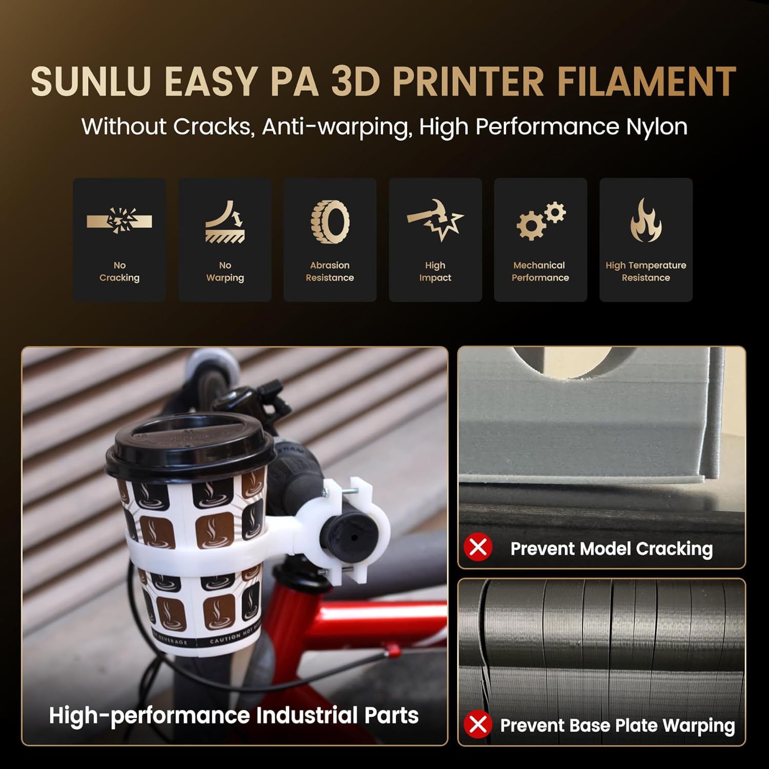 SUNLU 1KG Easy-to-พิมพ์ไนลอนทน - 3D Printing Nylon บทวิจารณ์และราคา